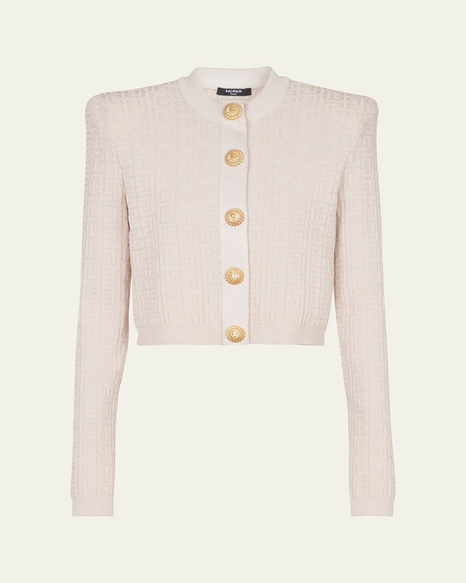 Glitter Logo Button Down Cardigan